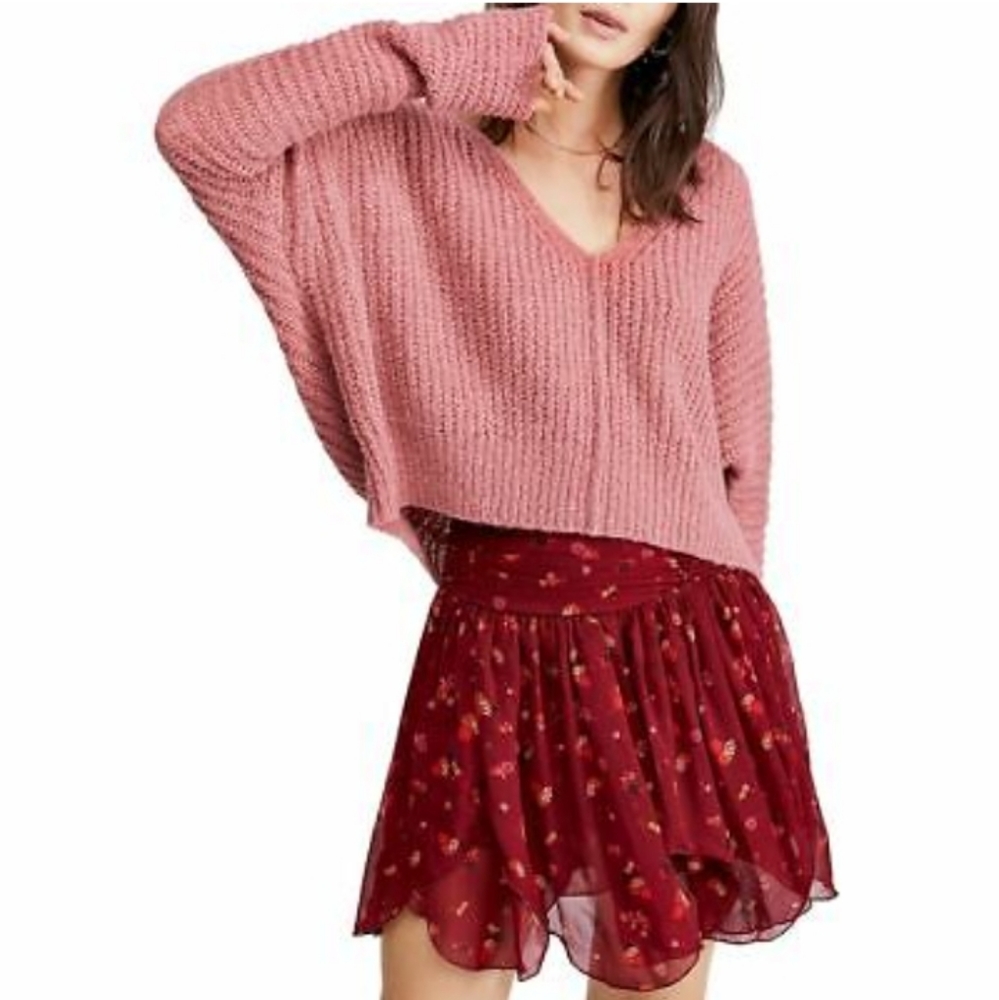 Free People Prarie Rose Moonbeam Sweater